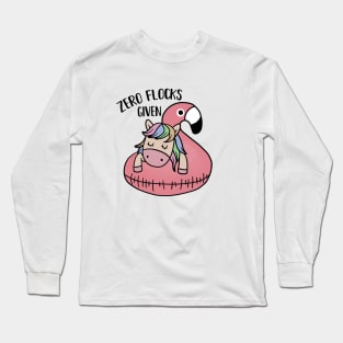 Zero Flocks Given Unicorn Flamingo Long Sleeve T-Shirt